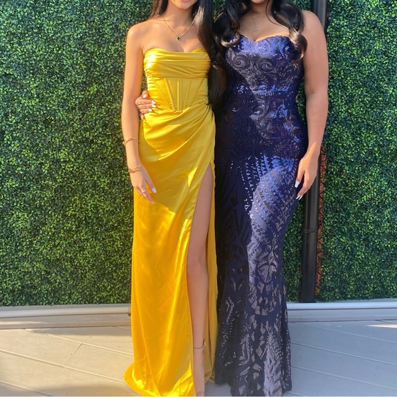 Cinderella Divine silk corset dress/marigold/size 2 - Picture 3 of 5